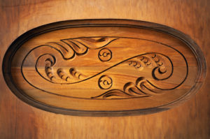 Wood Carving in the Cottage at Fairbanks Alaska Lodging - A Taste of Alaska Lodge