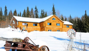 Snowy image of A Taste of Alaska Lodge - Unique Lodging in Fairbanks Alaska and great alternative to Fairbanks Hotels