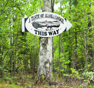 Sign for A Taste of Alaska - Fairbanks Alaska Lodge